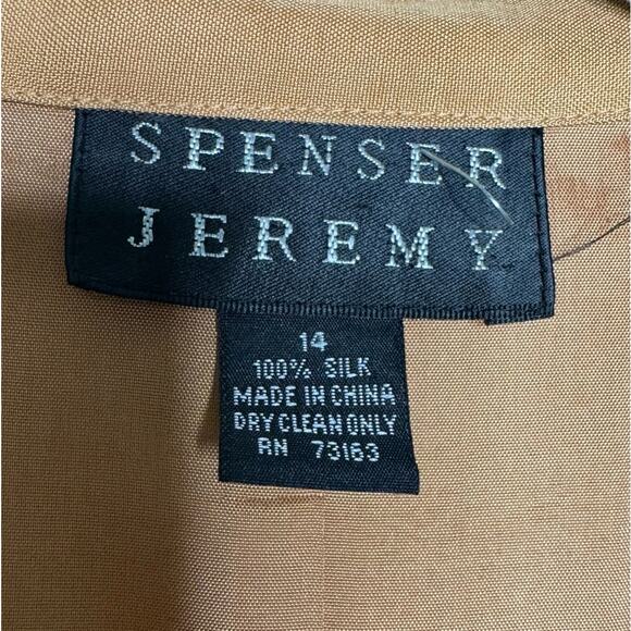 Spenser Jeremy Brown VTG 100% Silk Maxi Dress Size 14 - Picture 6 of 8